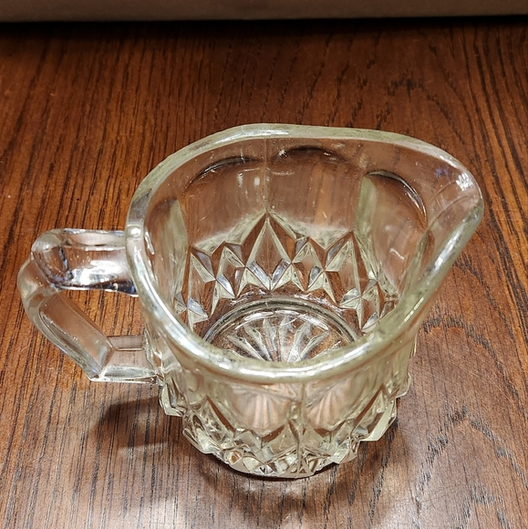 Vintage Bartlett Collins Etched Glass Footed Creamer and Sugar Bowl - Picture 5 of 16